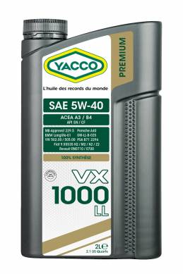 Yacco Lube - Lube FR 5W40 100% synthèse pour Automobile