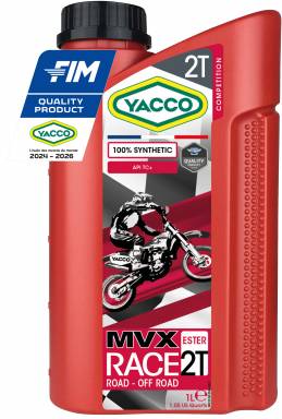 Huiles motos 2 Temps - MVX RACE 2T 100% synthèse pour Moto / Quad