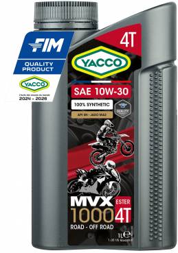 Synthetic 100% Moto / quad / Karting MVX 1000 4T SAE 10W30