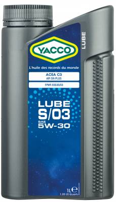 100% synthèse Automobile LUBE S/03 5W30